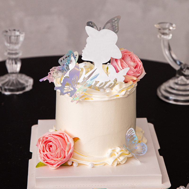 网红38妇女节玫瑰花蛋糕装饰摆件背影女神女王节亚克力插件插牌,节庆用品/礼品,蛋糕/烘焙装饰用品,淘宝优惠券,粉丝福利购,淘宝优惠卷