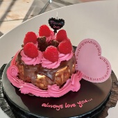 2026情人节红色iloveyou卡片蛋糕装 饰爱心蜡烛情侣节日烘焙装 扮