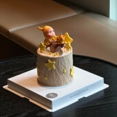 网红卡通可爱跷跷板星星人蛋糕装 扮插件 饰摆件生日派对甜品烘焙装