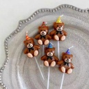 网红卡通小熊蜡烛蛋糕装 扮插件 饰摆件生日蜡烛儿童派对甜品烘焙装