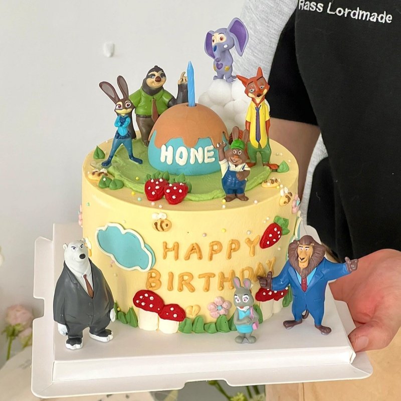 儿童生日疯狂动物城蛋糕装饰12款朱迪兔子尼克狐狸闪电牛狮子摆件,节庆用品/礼品,节日装扮用品,淘宝优惠券,粉丝福利购,淘宝优惠卷