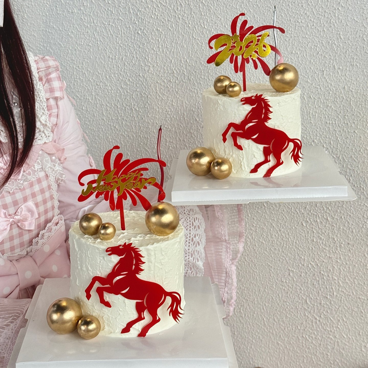 2026新年快乐礼花亚克力蛋糕装饰插件元旦跨年烘焙装扮千里马插牌,节庆用品/礼品,节日装扮用品,淘宝优惠券,粉丝福利购,淘宝优惠卷