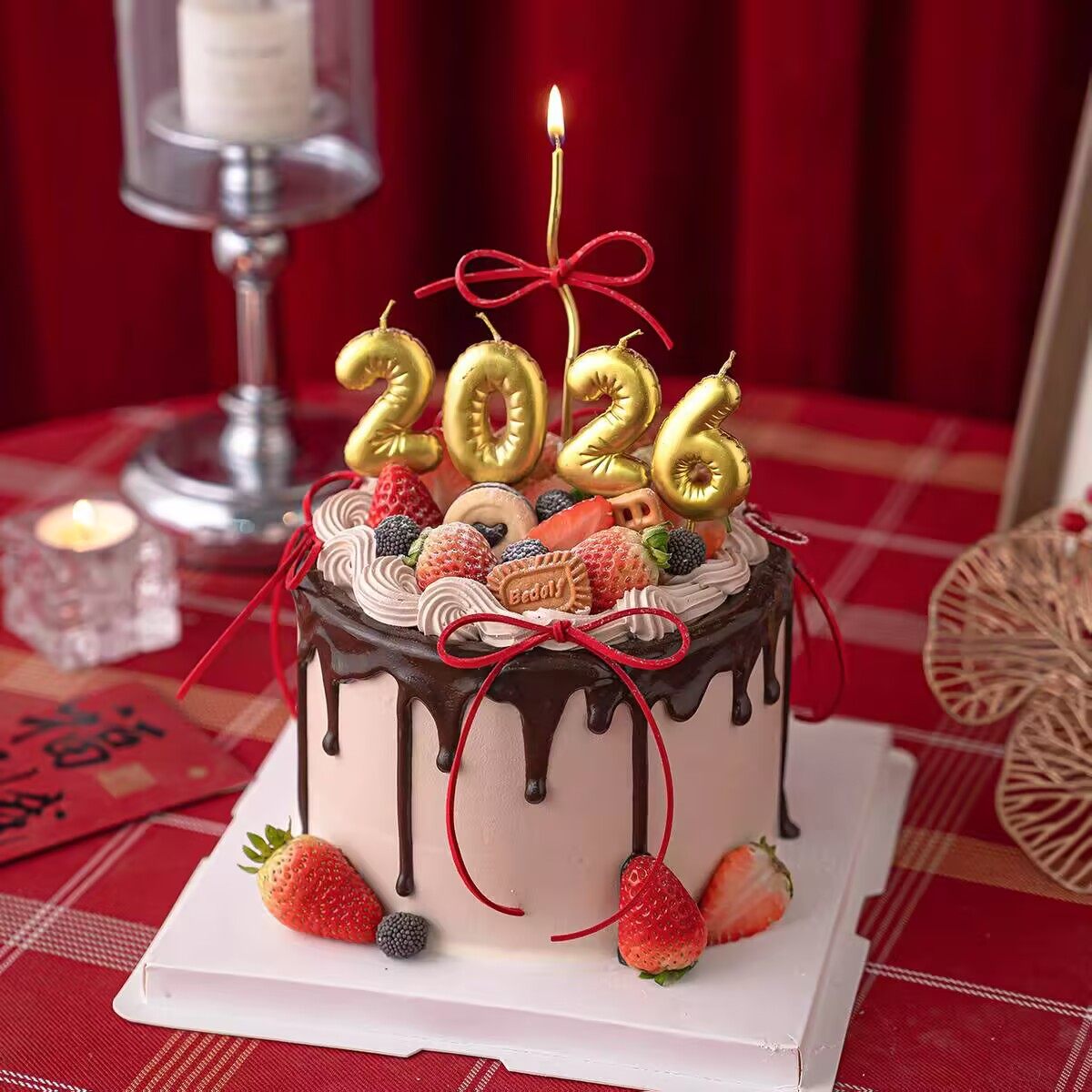 2026新年跨年元旦快乐蛋糕装饰除夕马年金色数字蜡烛丝带甜品插件,节庆用品/礼品,节日装扮用品,淘宝优惠券,粉丝福利购,淘宝优惠卷