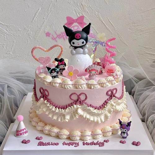 库洛米主题蛋糕装饰摆件女明星