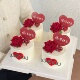 2.14网红情人节快乐爱心卡片蛋糕装 饰插牌情侣love亚克力烘焙插件