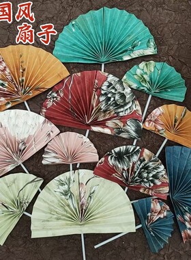 中国风扇子蛋糕装饰插牌