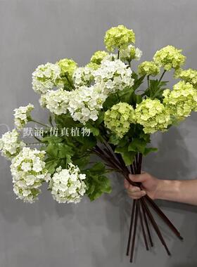 仿真3头木绣球网红雪球花