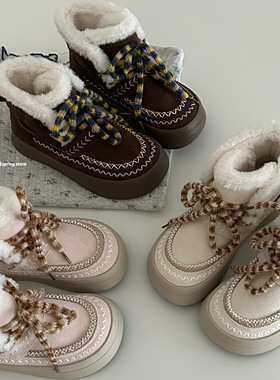 春日商店厚底雪地靴女款2025新款冬季加绒加厚棉鞋保暖棉靴外穿