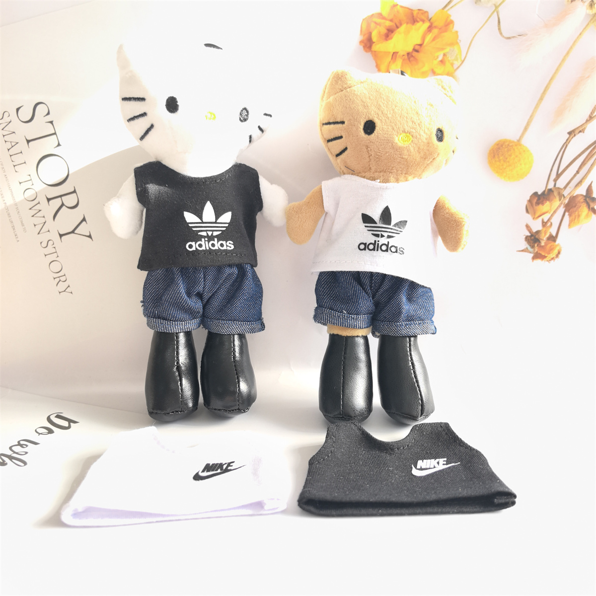 15cm的长腿kitty娃衣新款印花T恤