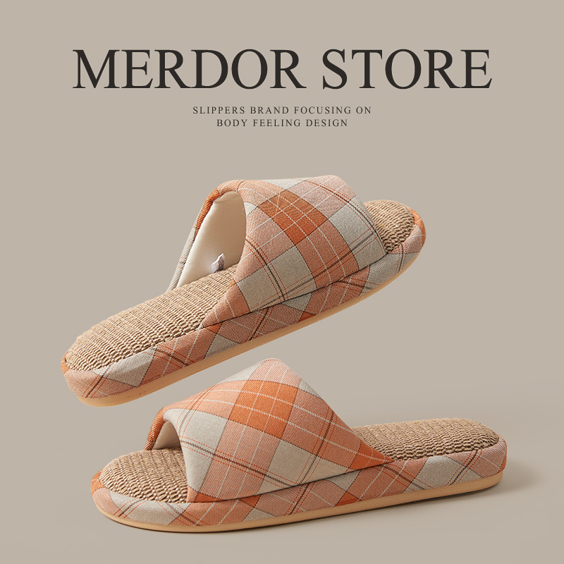 室内居家亚麻凉拖鞋四季情侣