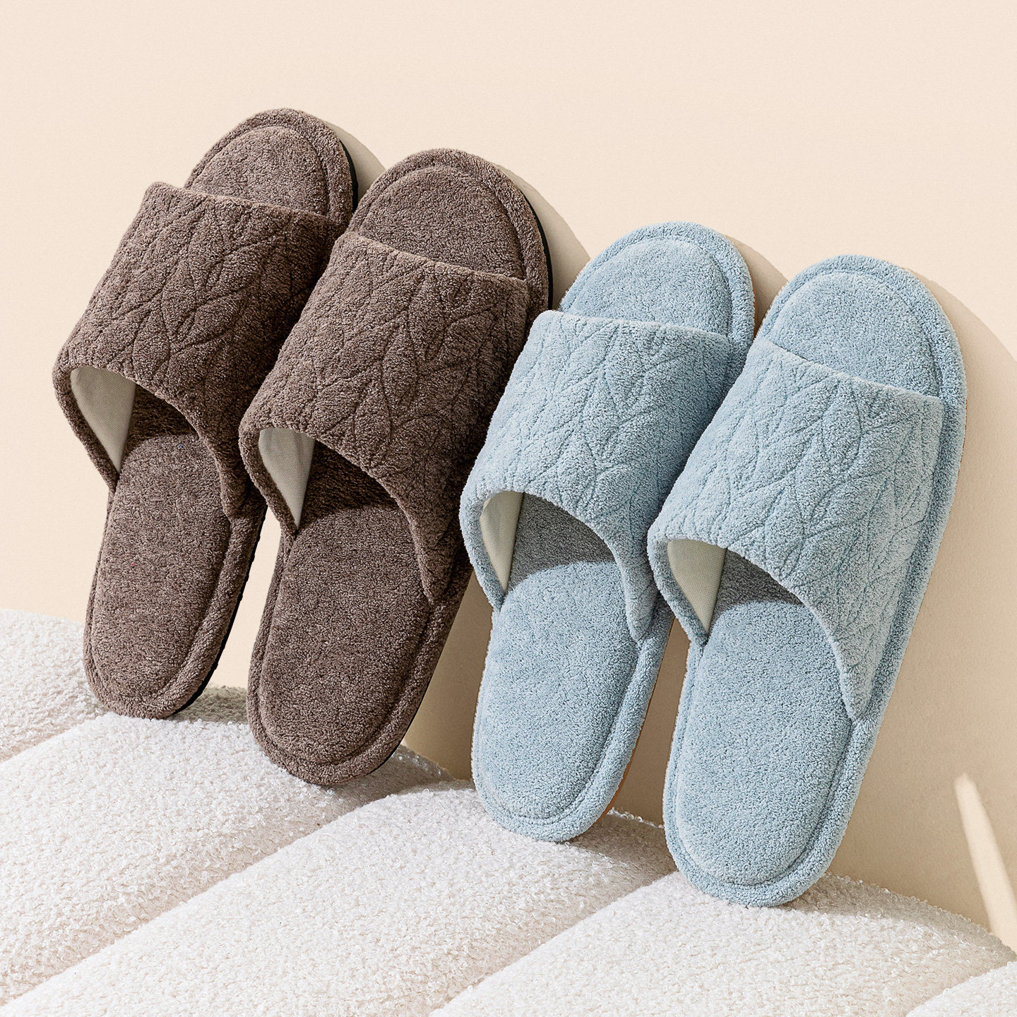 日式软底开口毛巾布拖鞋男春秋室内家居木地板防滑透气四季拖鞋女,居家布艺,居家棉拖/棉鞋,淘宝优惠券,粉丝福利购,淘宝优惠卷