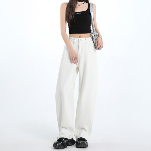 美式复古春上新弯刀牛仔裤