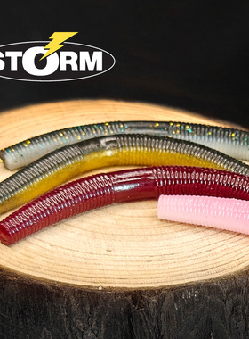 STORM世尊五目SENKO面条虫软饵铅头钩沉水路亚假饵鲈鱼鳜鱼翘嘴