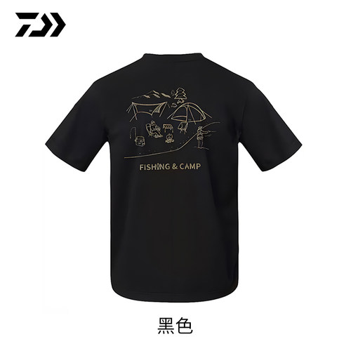 达瓦半袖T恤夏季钓鱼服休闲宽松