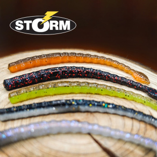 美国STORM世尊五目叶尾面条虫黑坑路亚假饵鲈鳜鱼翘嘴铅头钩软饵