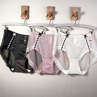 梧桐闺蜜小裤轻盈透气轻薄网布材质蝴蝶结设计中腰平角裤GM24707