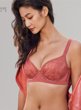 翎悦CDE超薄杯梧桐本色内衣大胸显小包容不压胸薄如蝉翼wn22101