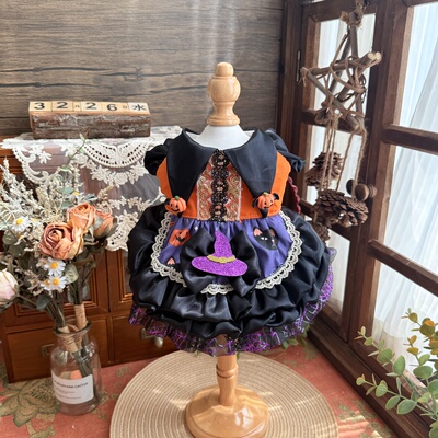 MZ宠物衣服秋冬款万圣节搞怪南瓜裙猫咪狗狗衣服泰迪小型犬约克夏