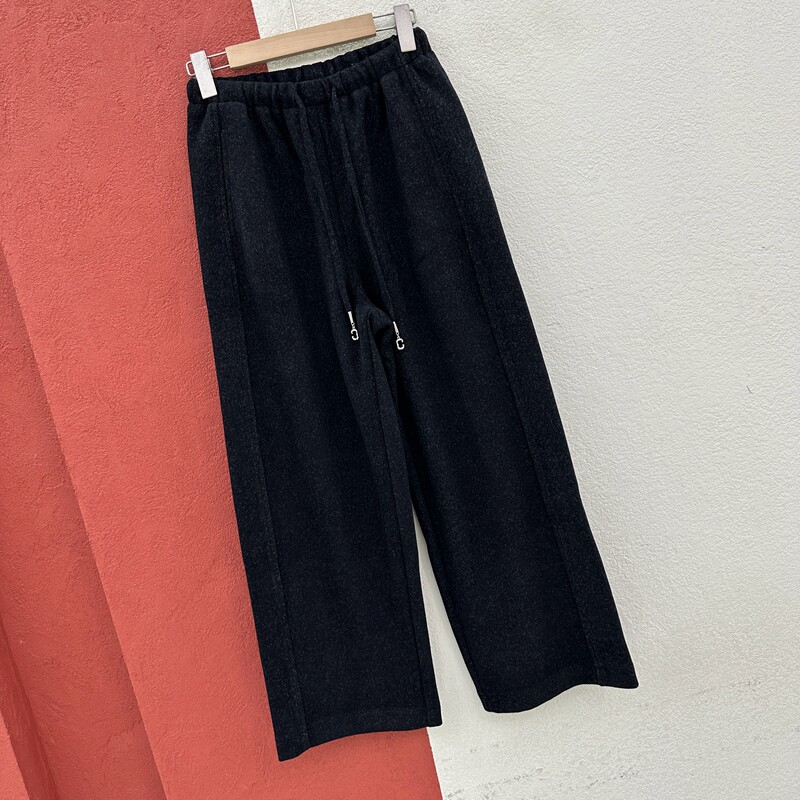 26秋冬欧货JEANS酷希莱A600 601休闲裤女九分羊毛醋酸系带直筒裤