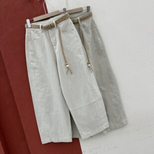 2026春款欧货JEANS韩酷莱66251牛仔裤女高腰压线弯刀裤遮胯镰刀裤