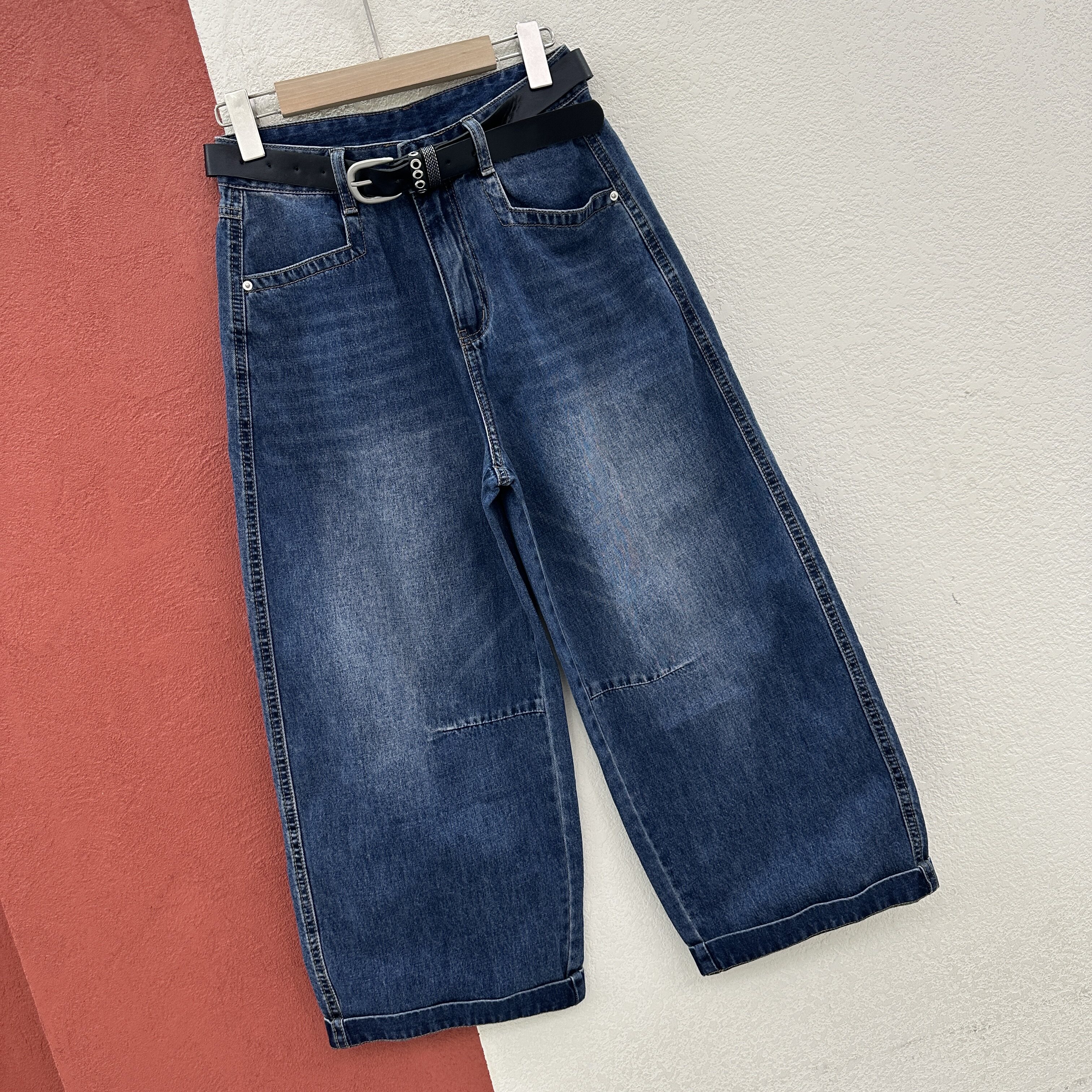 春夏欧货Q FASHION JEANS酷希莱9667牛仔裤女高腰显瘦九分弯刀裤