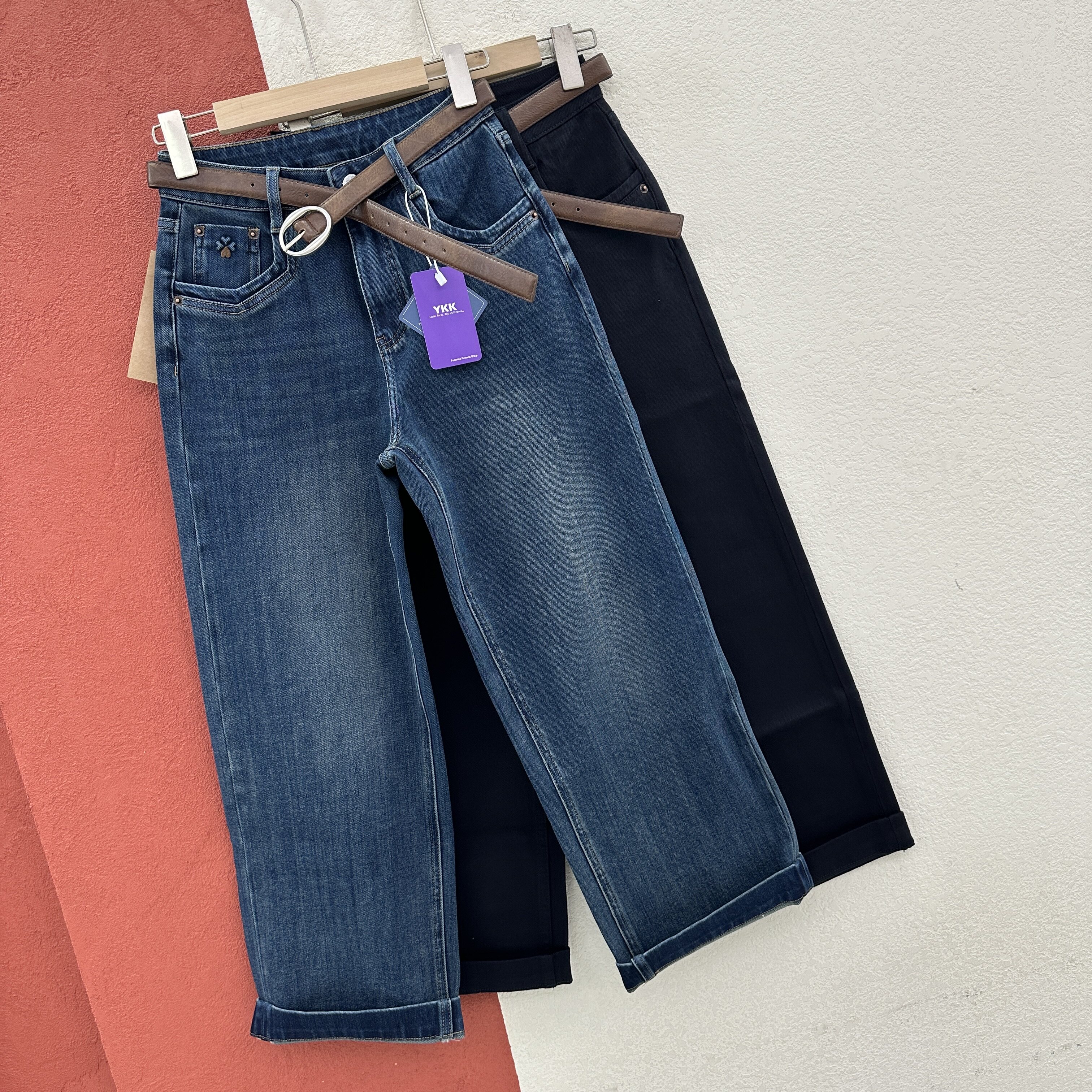 2026秋款YKK JEANS易人86003 86001牛仔裤女四面弹赫本裤九分奶奶