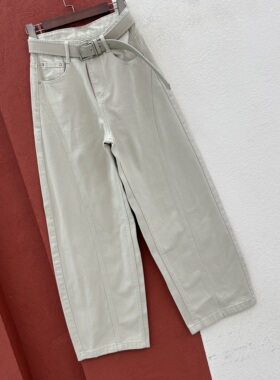 2026春款HYFS JEANS红提子66036牛仔裤女宽松弯刀裤缩脚裤长裤