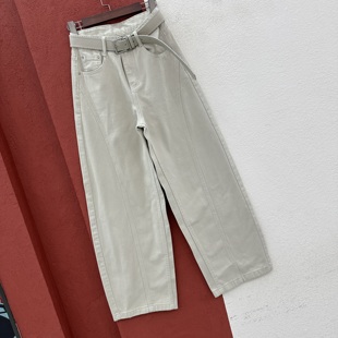 2026春款HYFS JEANS红提子66036牛仔裤女宽松弯刀裤缩脚裤长裤