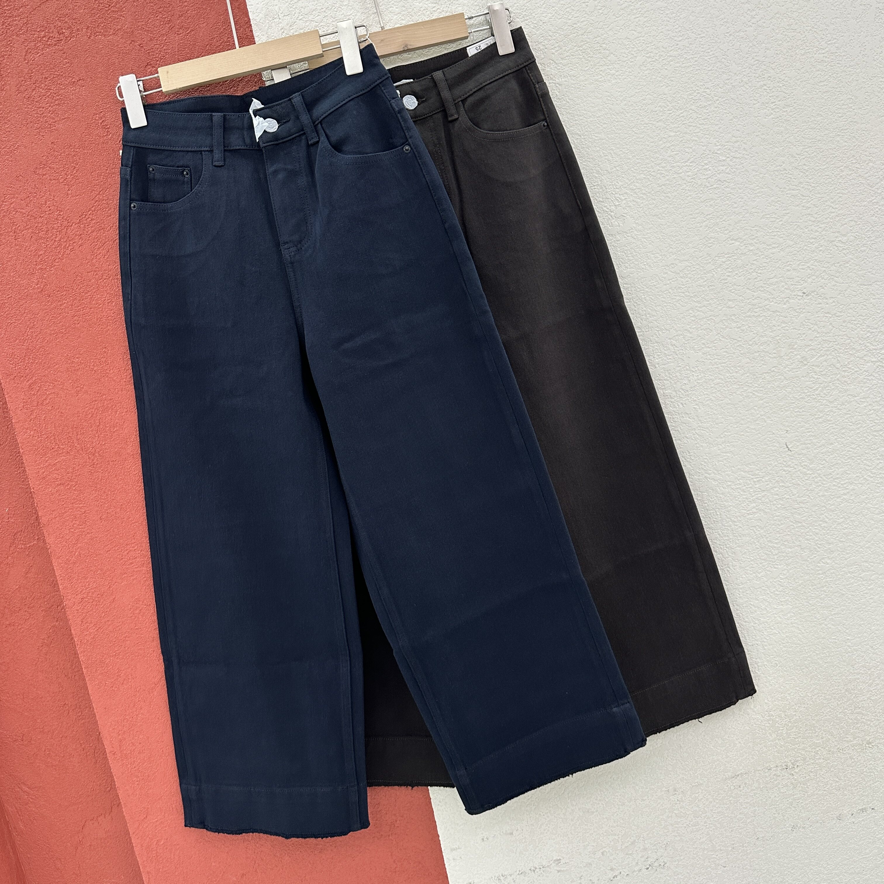 2026秋款N FASHION JEANS韩酷莱5539牛仔裤女高腰弹力九分阔腿裤