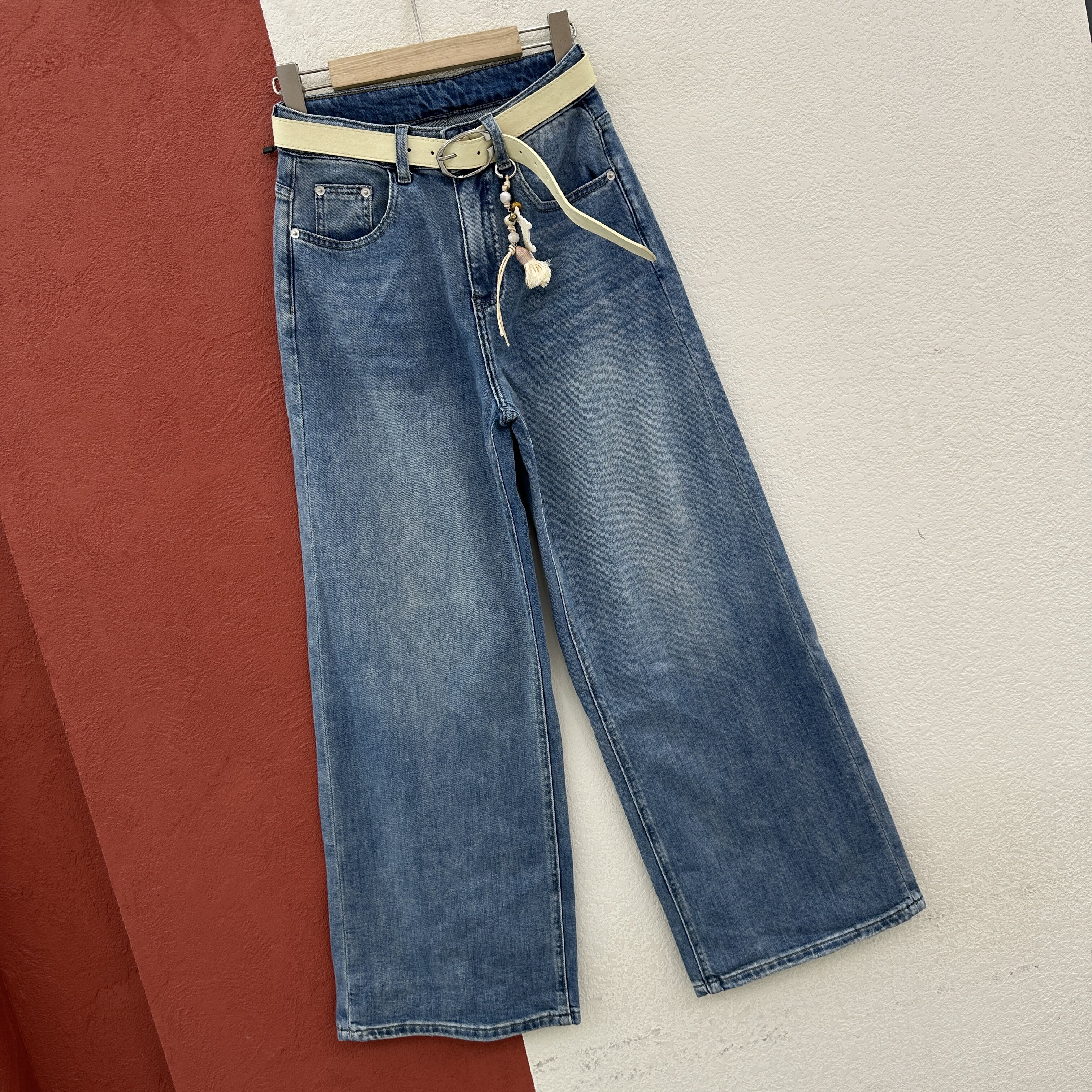 FASHION JEANS壹流壹8101牛仔裤女2026春款高腰显瘦窄版直筒裤子