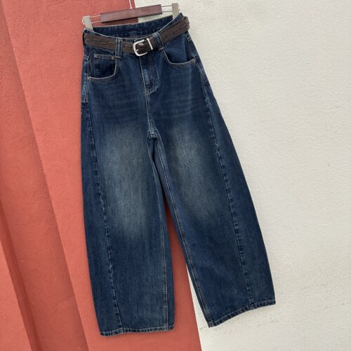 2026秋款JEANS港恋68563牛仔裤女高腰弹力垂感弯刀裤镰刀裤拖地裤