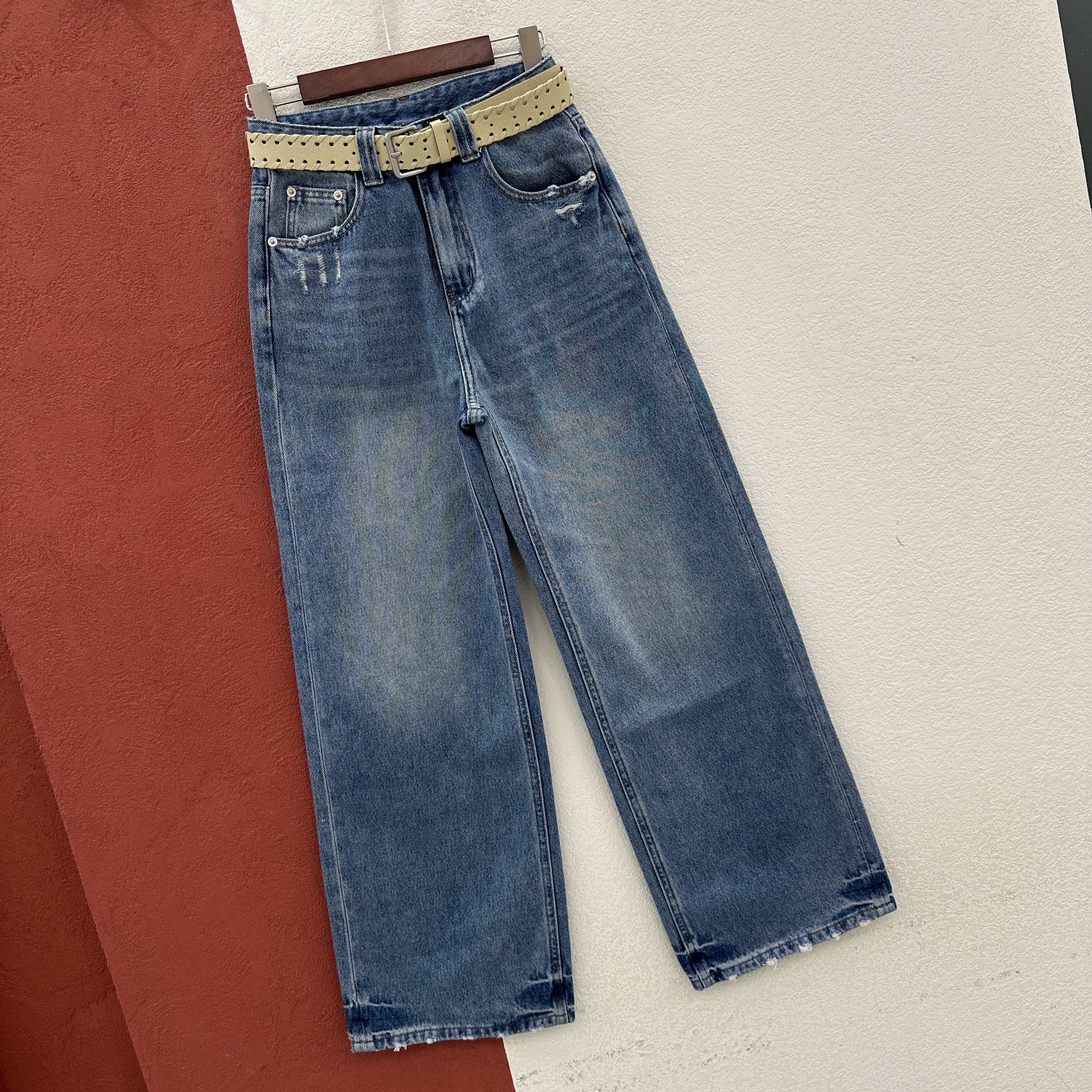 2026春款Q FASHION JEANS酷希莱61258牛仔裤女高腰显瘦窄版直筒裤