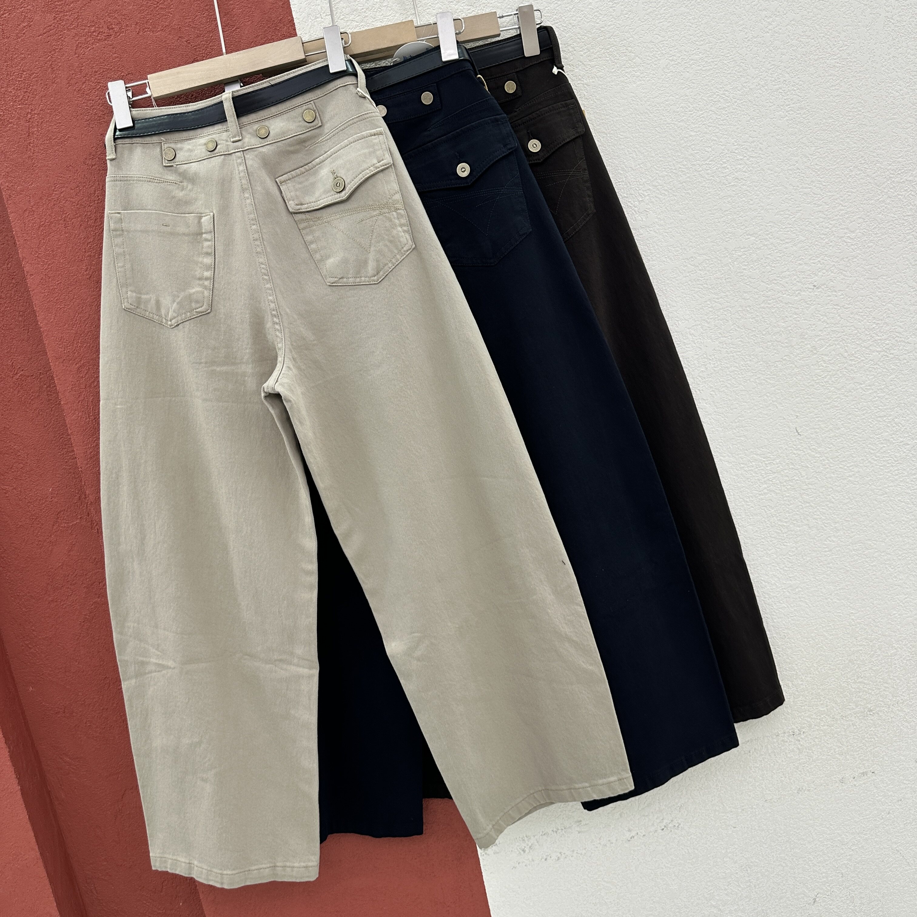 2026秋款N FASHION JEANS韩酷莱5511显瘦弯刀牛仔裤女铆钉筷子裤