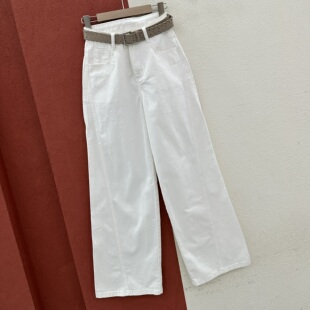 2026春款欧货BAOXINIU爆犀牛26116牛仔裤女高腰压线镰刀裤弯刀裤