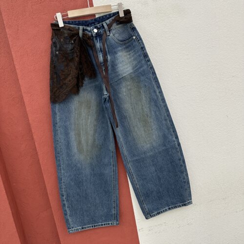 2026秋款Q FASHION JEANS酷希莱61605牛仔裤女高腰屁帘弯刀拖地裤