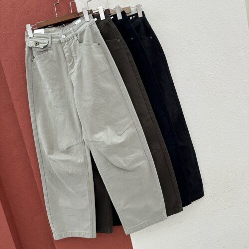 2026秋款JEANS QYL20173牛仔裤女高腰压线工装裤休闲裤子拖地裤
