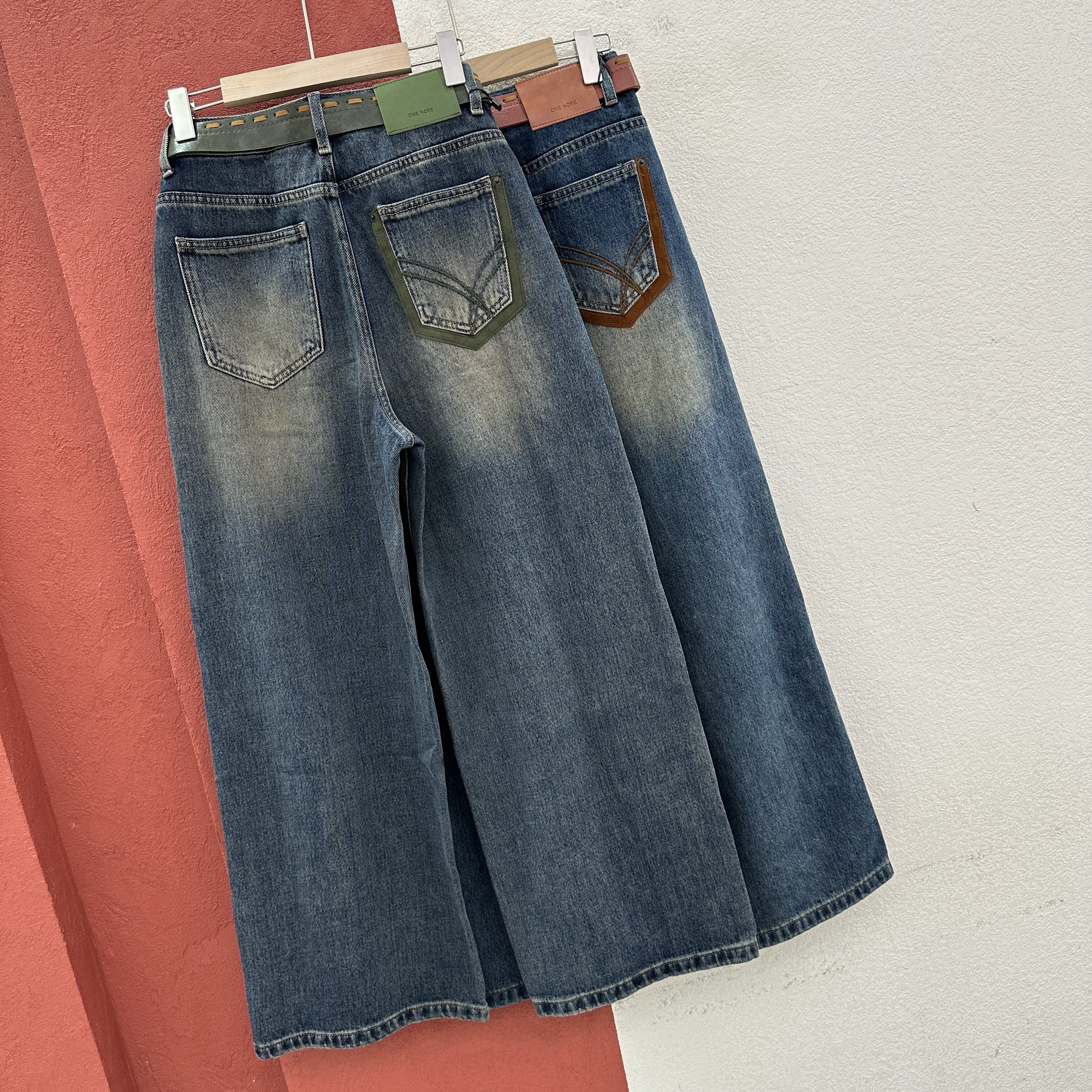 26秋款Q FASHION JEANS酷希莱61579 61589牛仔裤女彩色直筒拖地裤