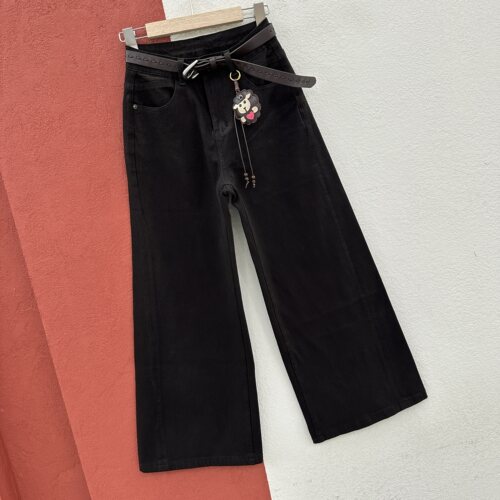 2026秋款FASHION JEANS凯立68636牛仔裤女弹力直筒裤垂感阔腿九分