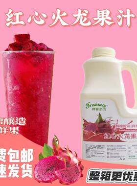 火龙果桦翼圣雪浓缩果汁奶茶店西餐店商用2000克包邮