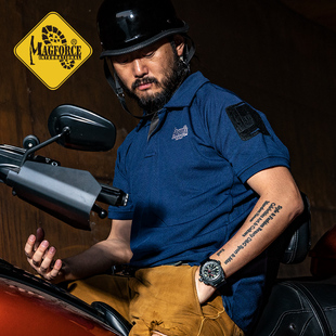 纯色 男春夏季 MAGFORCE麦格霍斯C0117休闲翻领短袖 polo衫