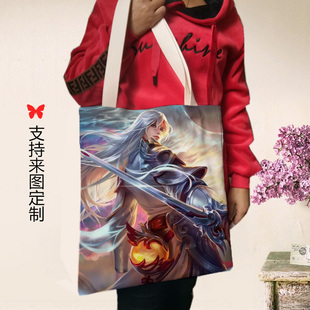 王者荣耀李白周边手提帆布袋百里守约皮肤学生补习包旅行定制礼物