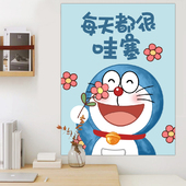 哆啦A梦动漫背景布ins挂布儿童卧室床头装 饰墙布租房宿舍改造挂毯