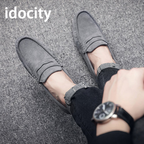 idocity男士休闲套脚豆豆鞋