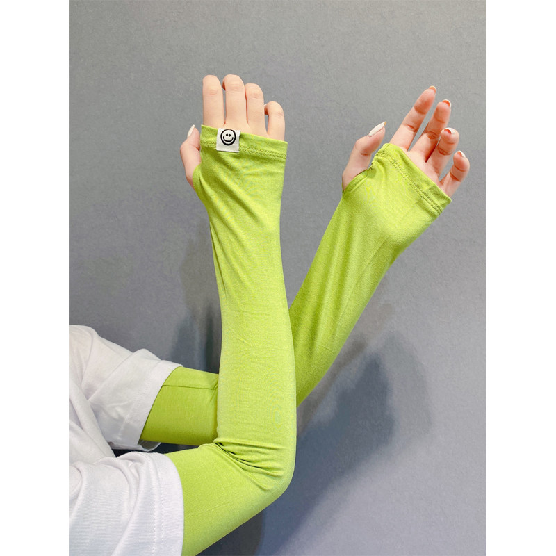 冰袖防晒紫外线韩版学生可爱夏季袖套女棉薄款百搭开车护手臂袖套