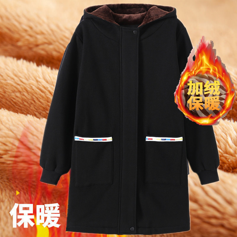 加厚保暖卫衣全身加绒外套女大码