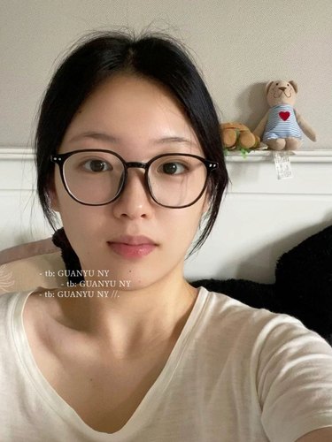 超轻冷茶色方框眼镜素颜防蓝光女