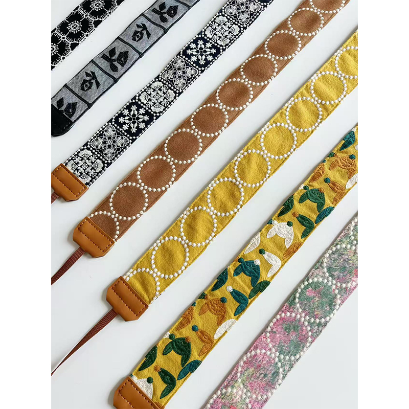 手工自制刺绣5cm相机肩带不勒肩