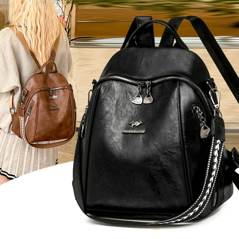 高级感大容量双肩包女2025秋冬新款时尚百搭休闲轻便通勤女士背包