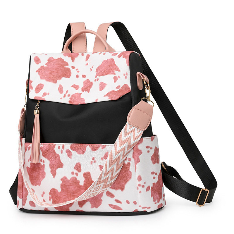 女士双肩背包出游轻便高级感新款大容量防盗国风休闲双肩包女包包