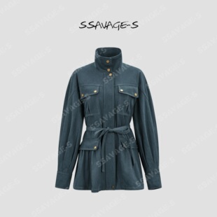 SSAVAGE女装 普鲁斯特特染工装 牛仔立裁猎装 夹克外套 2026新款